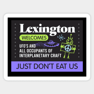 Lexington Welcomes Aliens Sticker